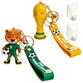 2026 FIFA World Cup themed keychains with hooks (leopard mascot)