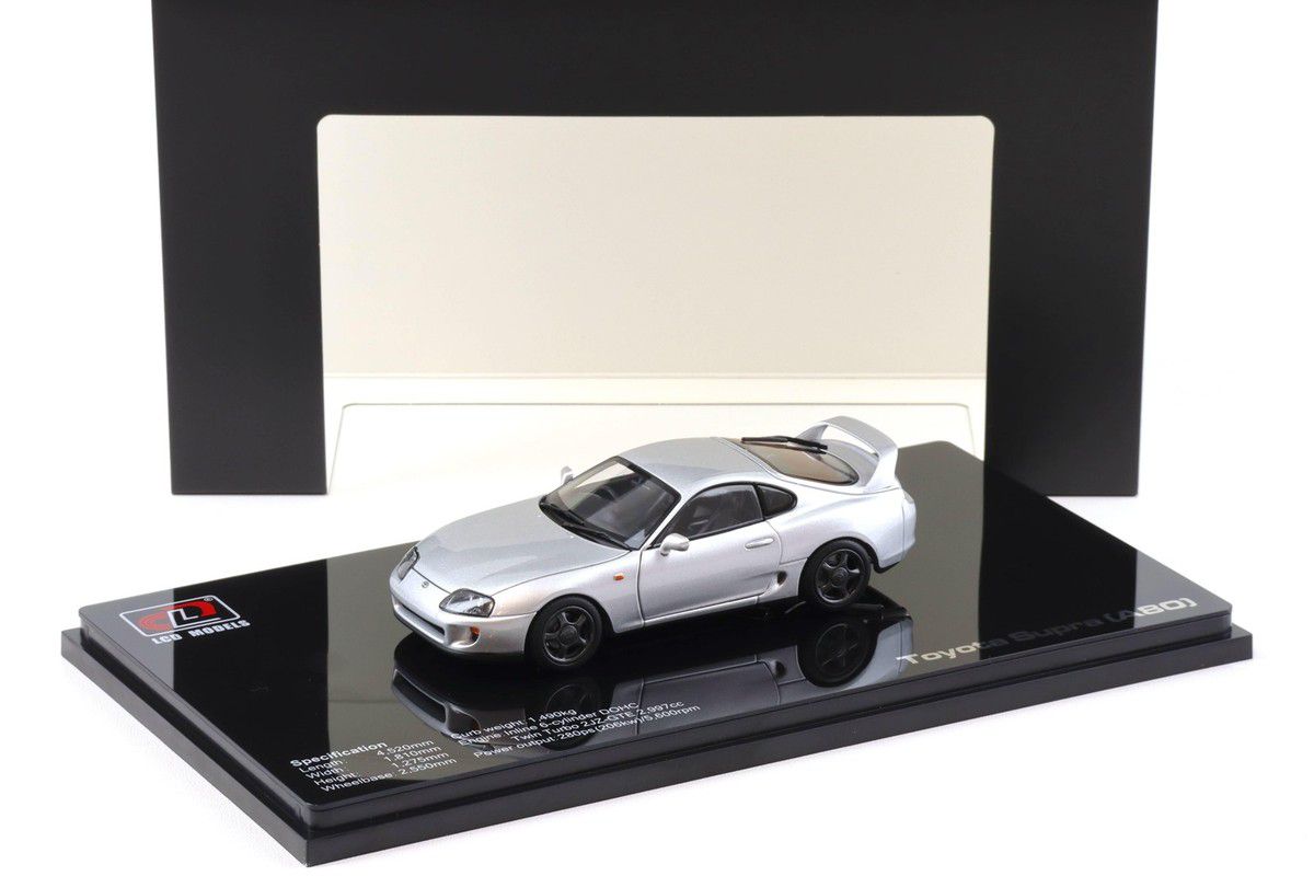 1:43 LCD Models Toyota Supra A80 (Silver) Full Open Diecast Car Model