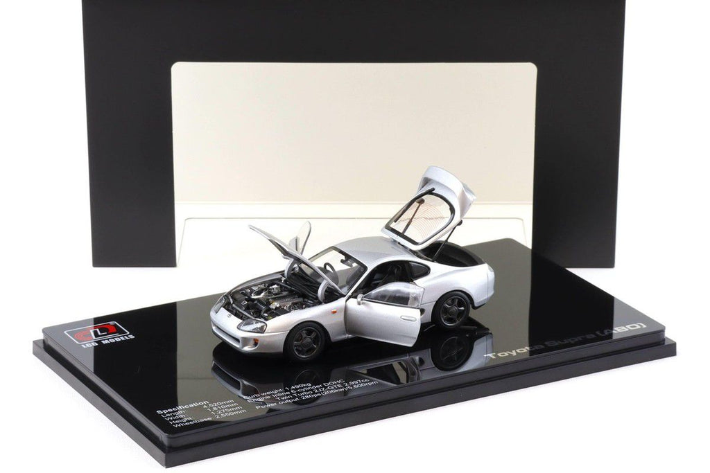 1:43 LCD Models Toyota Supra A80 (Silver) Full Open Diecast Car Model