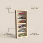 Wooden Diecast Car Display Case 6-Layer (LED OR Without LED)