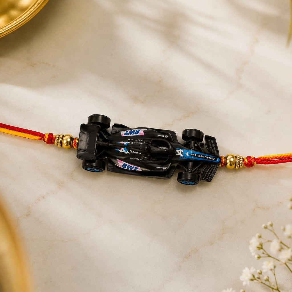 Hot Wheels Style Alpine F1 Racing Car Rakhi (Random 1)
