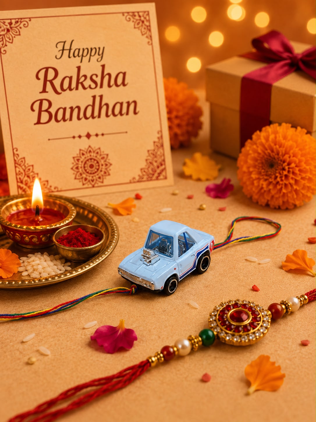 Hot Wheels '70 Dodge Charger (Tooned) Car Rakhi