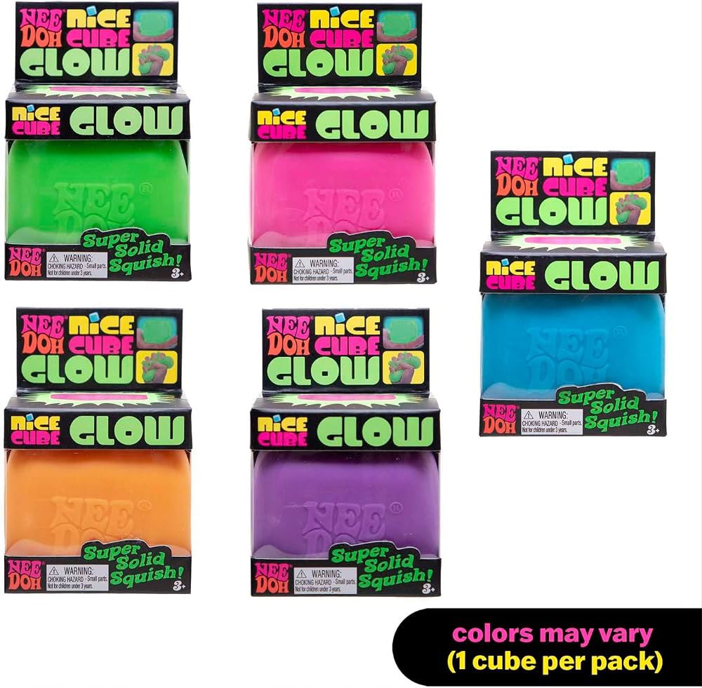 Schylling NeeDoh Nice Cube Glow ( Pack Of 2) Random 1