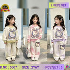 Lavender Tie-Dye Hello Kitty Girls' Sweatshirt and Wide-Leg Pants Set