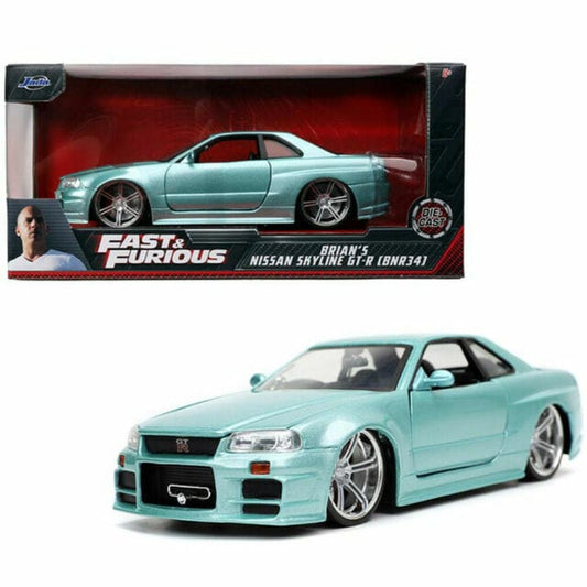 Jada The Fast and The Furious Brians Nissan Skyline GT-R R34 1:24 Die Cast Vehicle