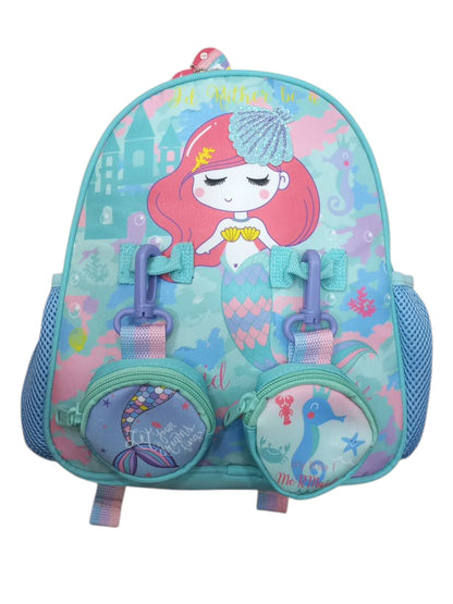 Pink Mermaid Print - Small Lightweight Colourful Daypack for girls (KIDS)
