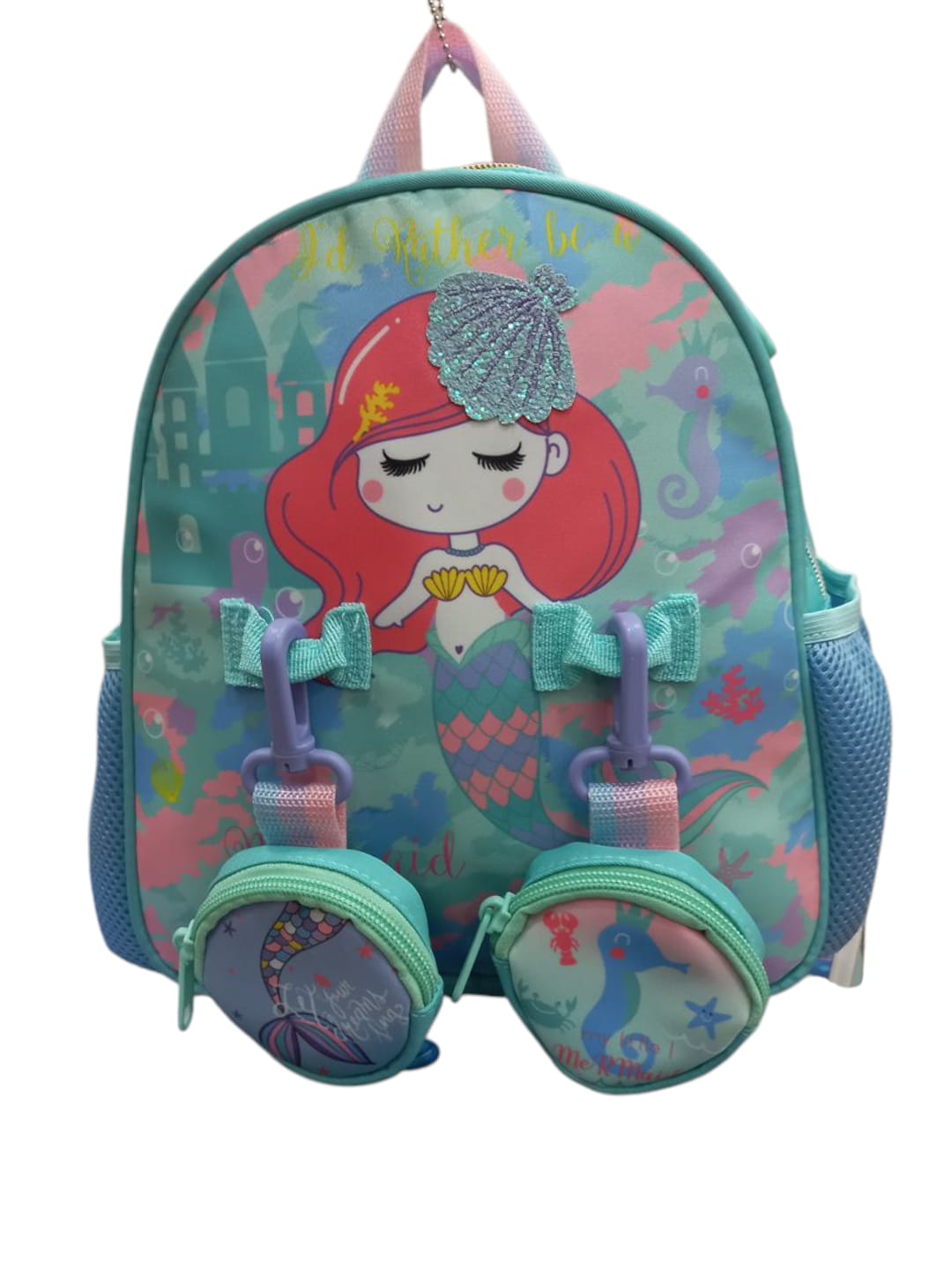 Pink Mermaid Print - Small Lightweight Colourful Daypack for girls (KIDS)