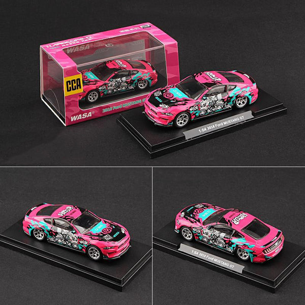 CCA 2018 Ford Mustang GT with Acrylic Case 1:64 Scale Diecast Model Car Cocoland Toys