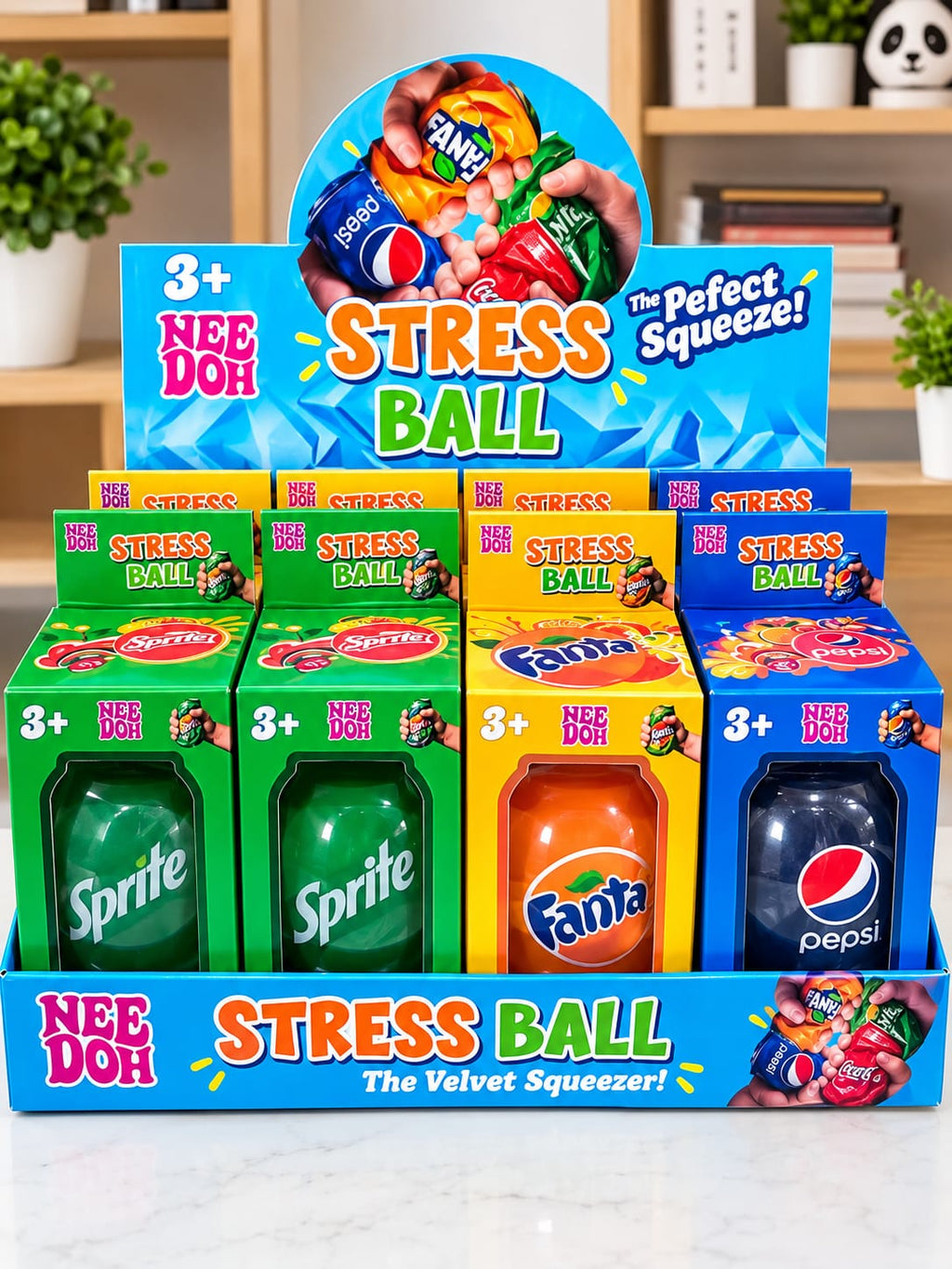 NeeDoh Beverage Stress Balls (Coca-Cola, Pepsi, Fanta,) (Random 1 ) (Pack Of 2)