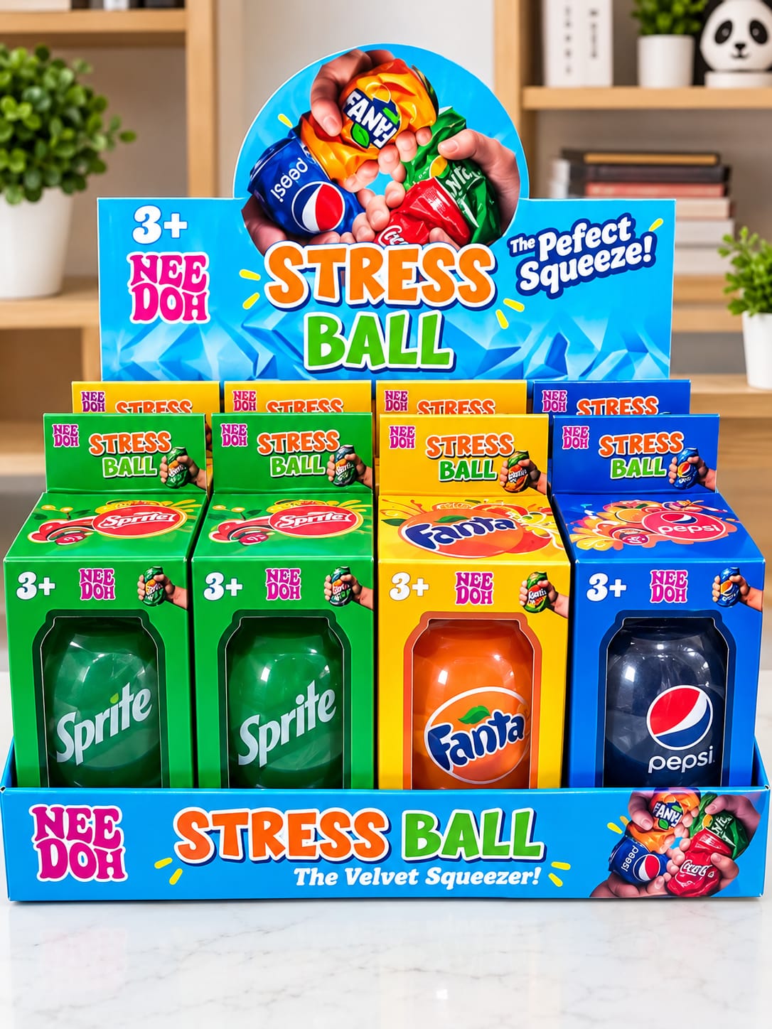 NeeDoh Beverage Stress Balls (Coca-Cola, Pepsi, Fanta,) (Random 1 ) (Pack Of 2)