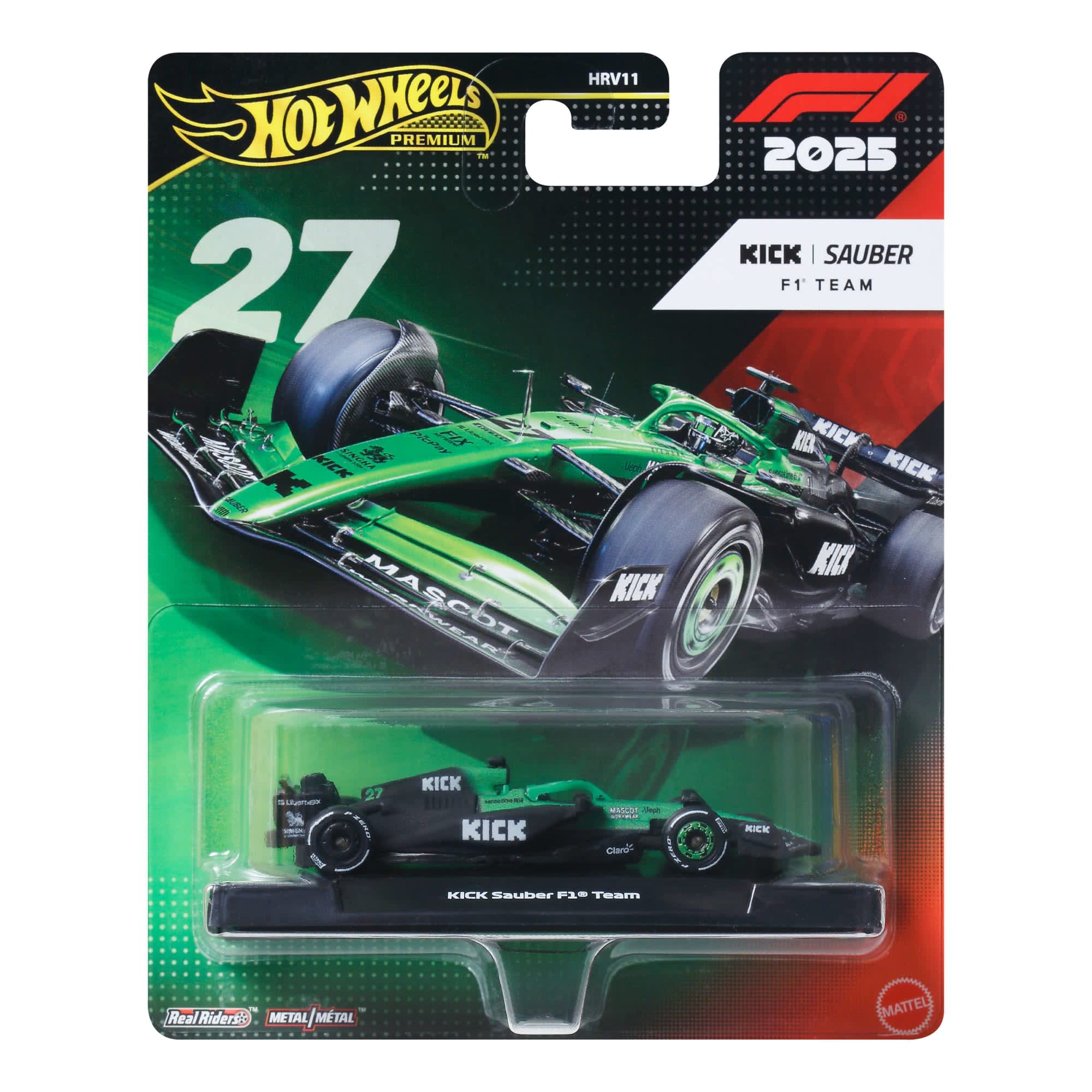 Cocoland Toyz Kick Sauber F1 Team #27 premium die-cast race car with authentic 2025 Formula 1 livery