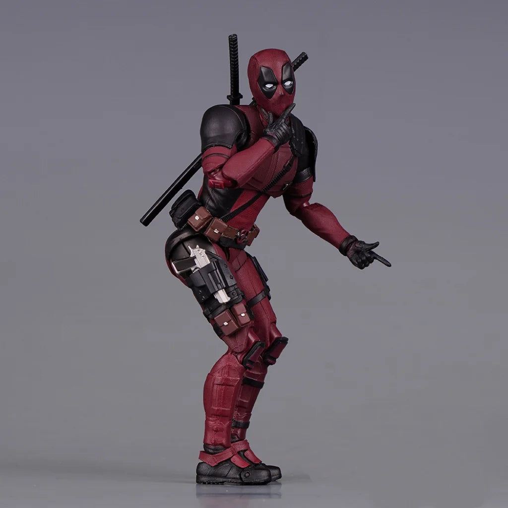 New Deadpool Action Figure Model Fully Body Movable Replacement Masks, Gloves, Weapons Exquisite Gift Box Set