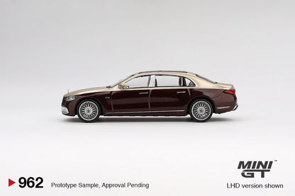 MINI GT Mercedes-Maybach S 680 Gold / Dark Red Metallic