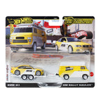 Cocoland Toyz Hot Wheels BMW M3 race car with HW Rally Hauler transport truck die-cast vehicle set