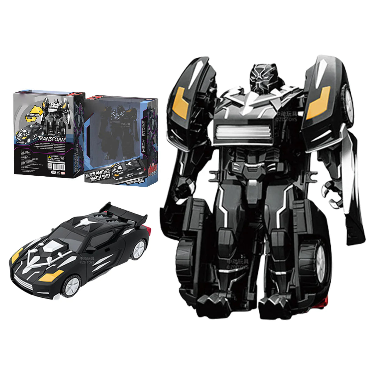ZD Toys The Avengers Black Panther Transformable Vehicle Car Model