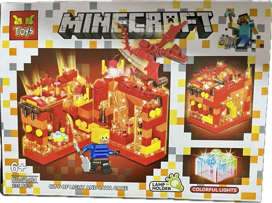 Minecraft City of Light and Lava Cave