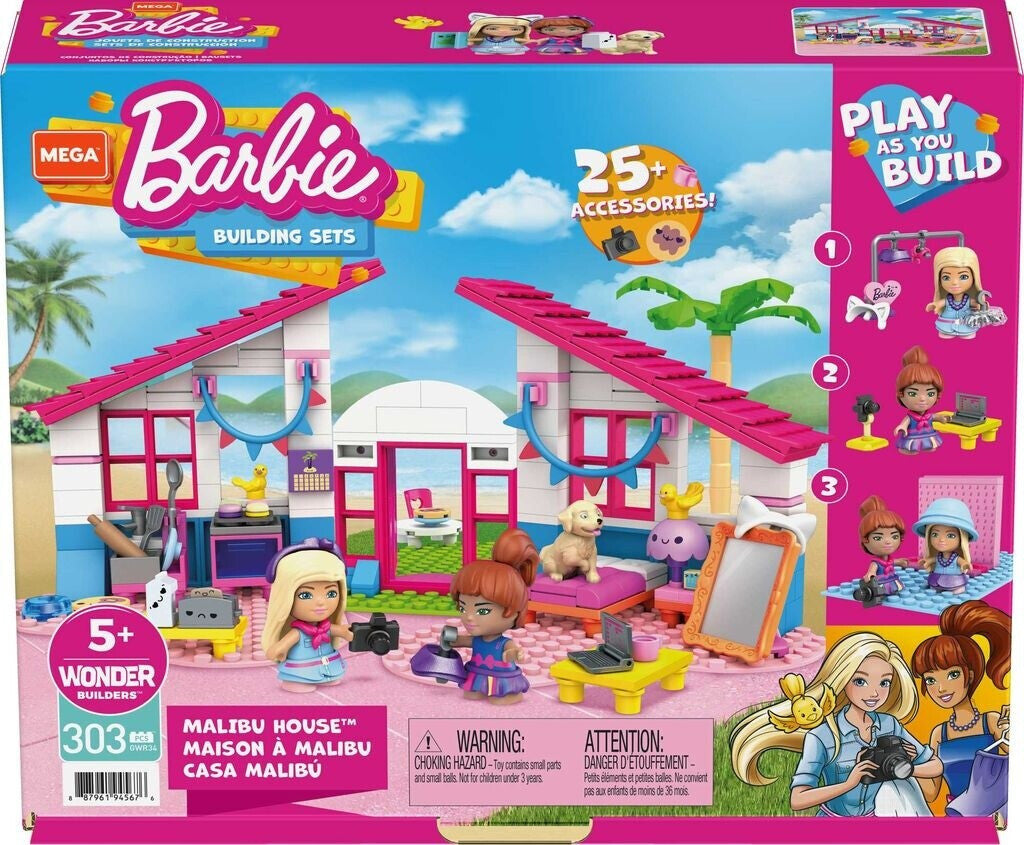 Mega Construx Barbie Malibu House Play Set