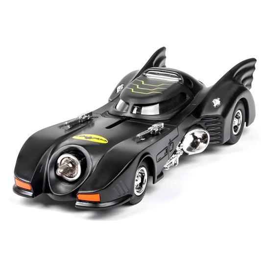 1:38 Scale 1989 Batmobile Toy Die Cast Batman Car Vehicle Push N Go Gift Collectible for Boys and Men
