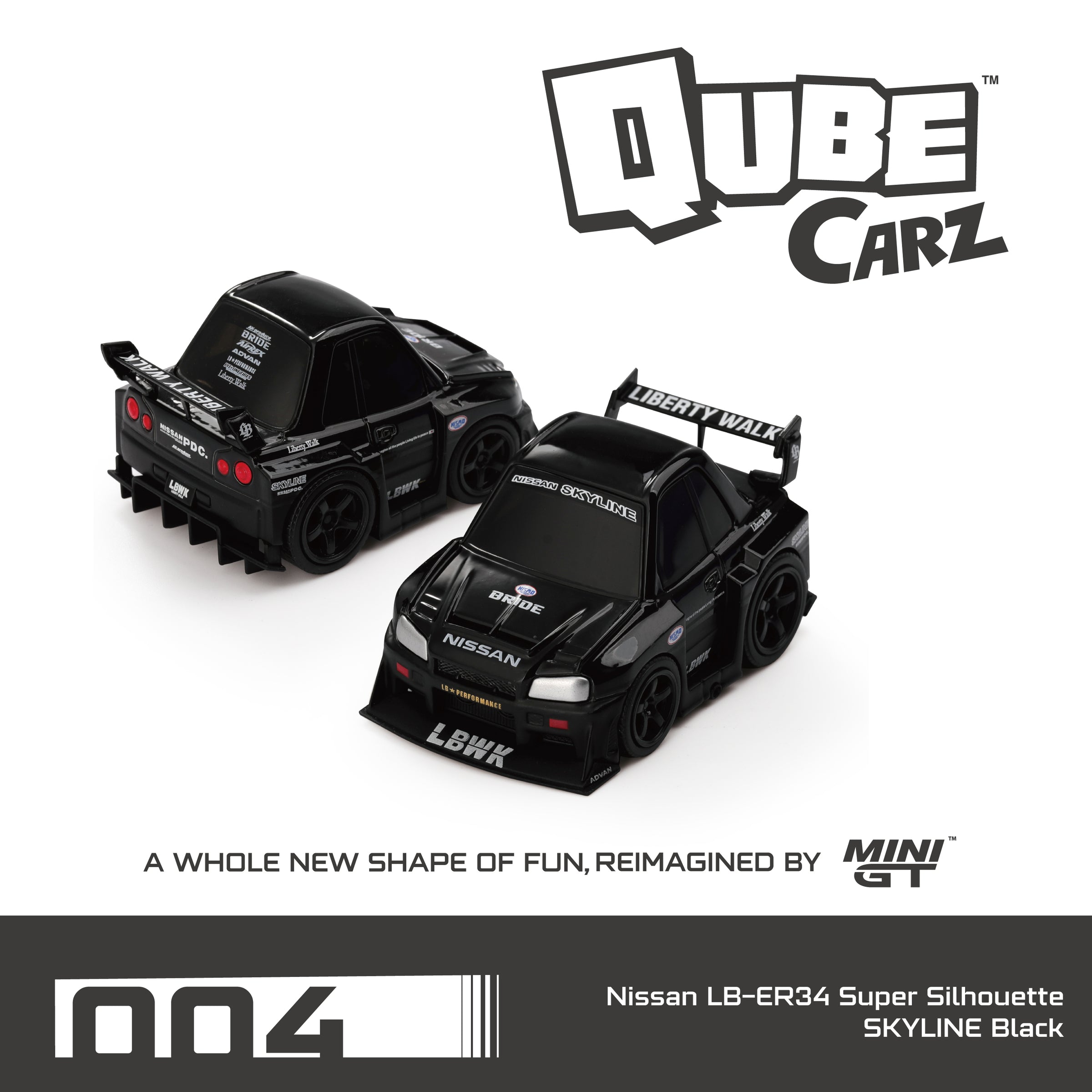 MINI GT Nissan LB-ER34 Super Silhouette SKYLINE Black