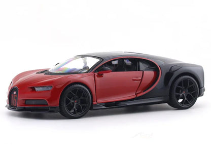 Bugatti Chiron Sport Red 1:24 Maisto with Acrylic Case Licensed Diecast Scale Model Car Collectible