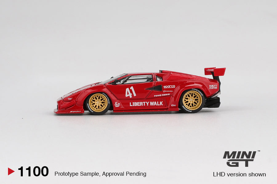 Mini GT Lamborghini Countach red scale model Cocoland Toys