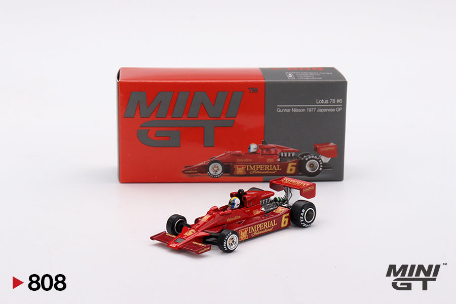 MINI GT Lotus 78 #6 Gunnar Nilsson 1977 Japanese GP