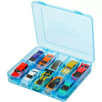 Cocoland Toys Blue Hot Wheels Toy Car Storage Box for 1:64 Scale Die-Cast Cars (Cars Not Included)