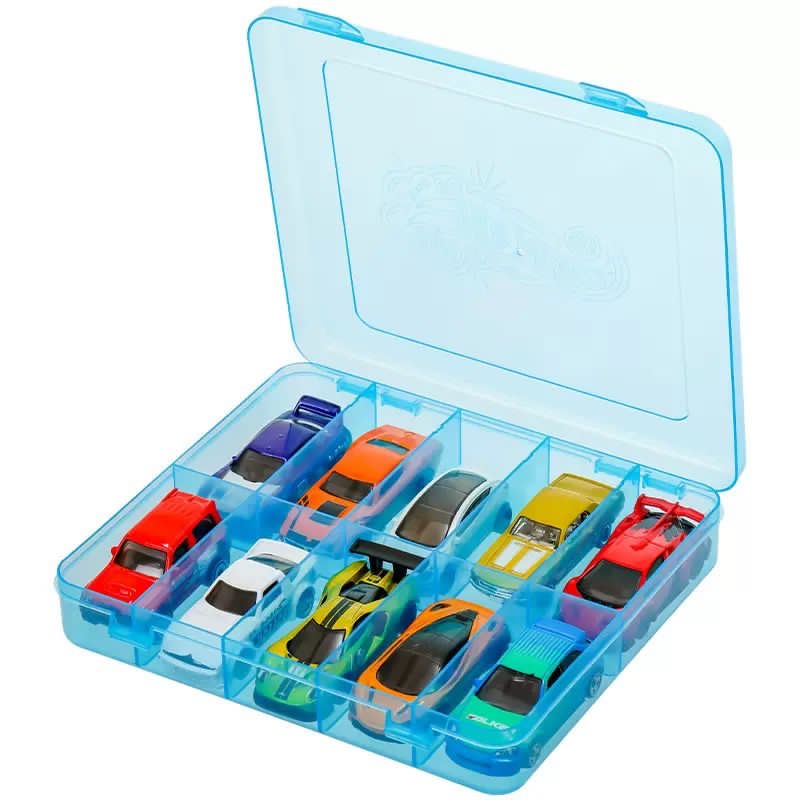 Cocoland Toys Blue Hot Wheels Toy Car Storage Box for 1:64 Scale Die-Cast Cars (Cars Not Included)