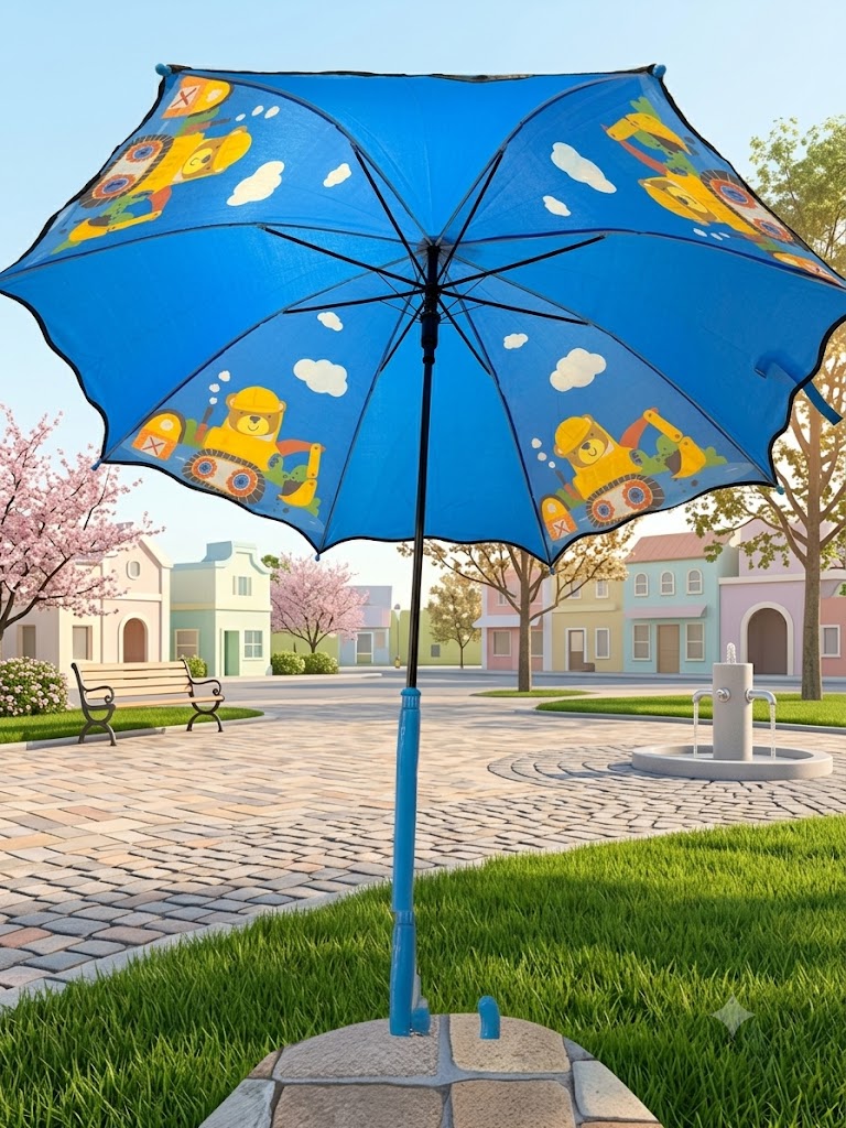 Umbrella Playful Cartoon Animal Theme For Boys Umbrella (Random 1)