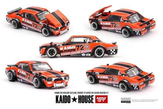 Nissan Skyline 2000GT-R (KPGC10) Kaido Racing V1 1:64 scale model car - KAIDOHOUSE x Mini GT