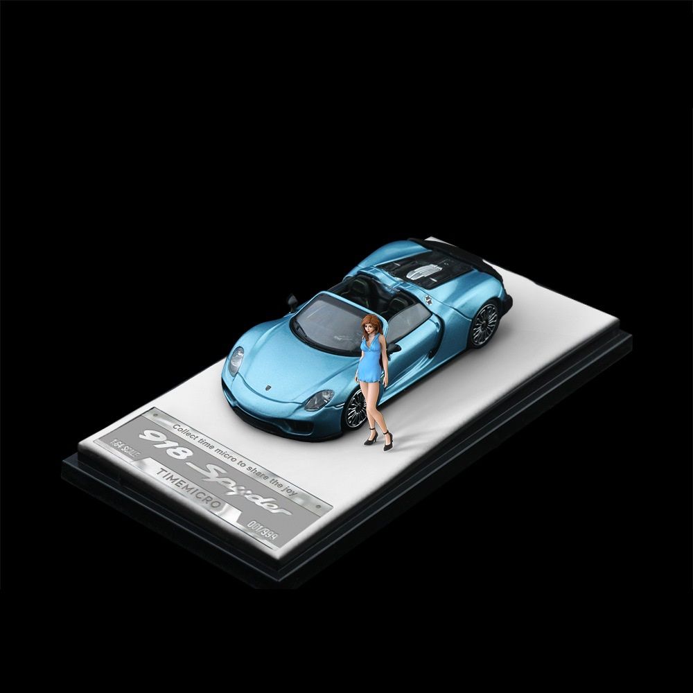 Timemicro Porsche 918 Spyder With Character  Limited Edition 1:64 Scale Model