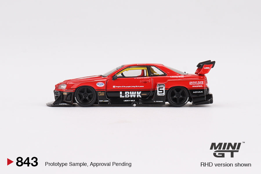 MINI GT Nissan LB-ER34 Super Silhouette SKYLINE Red/Black