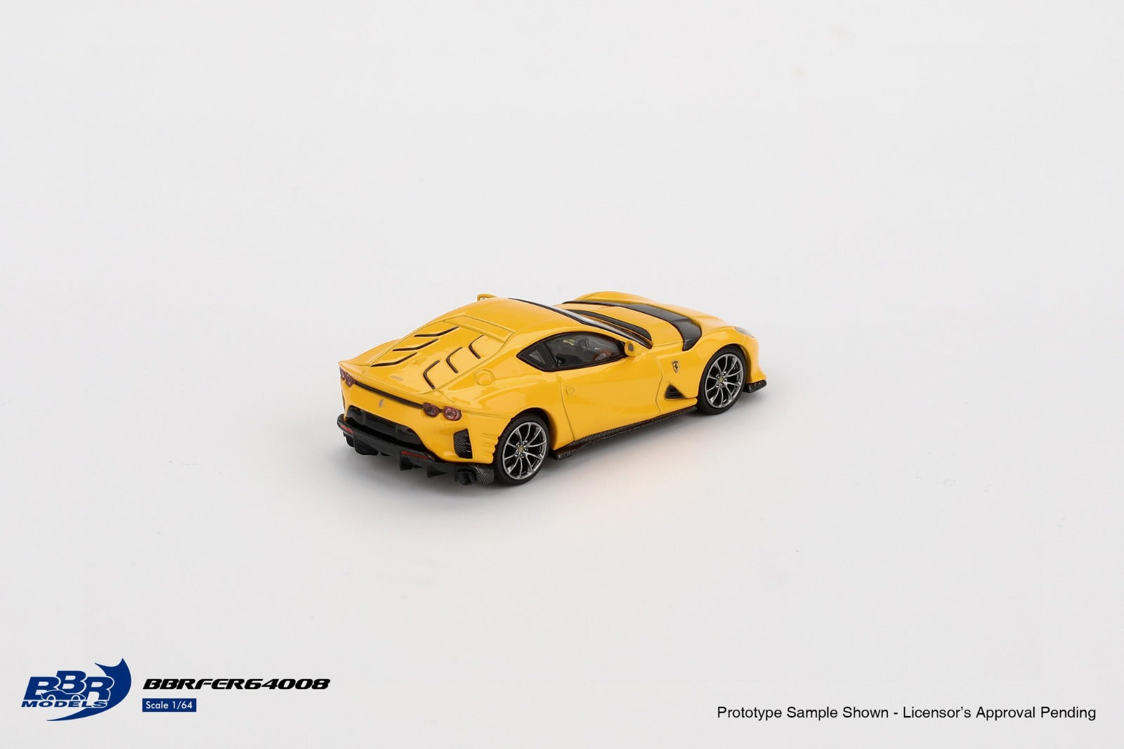 Cocoland Toys BBR Ferrari 812 Competizione Giallo Modena side profile