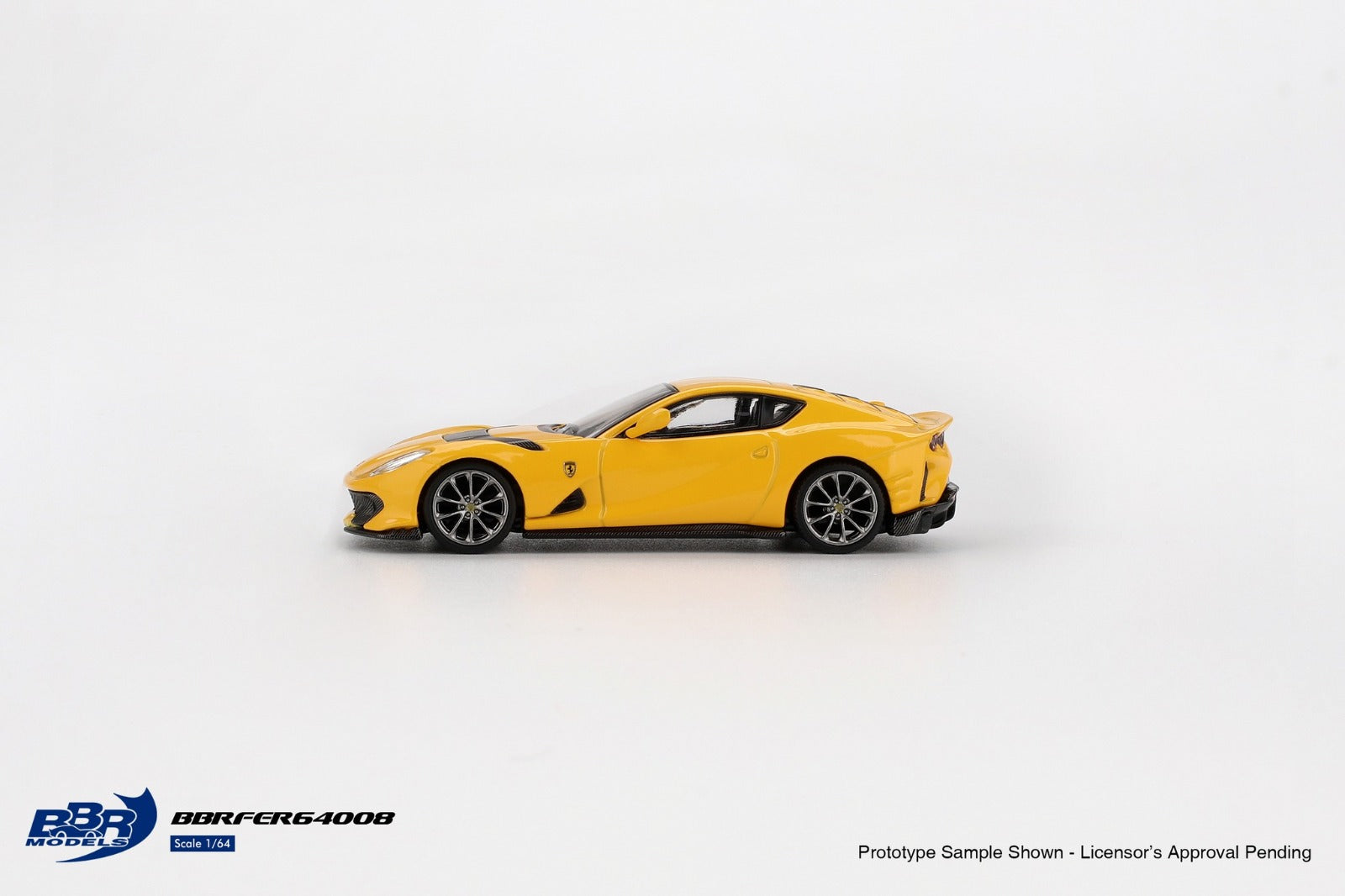 BBR MODELS FERRARI 812 COMPETITIZONE GIALLO MODENA 1:64 SCALE MODEL