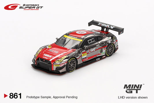 MINI GT Nissan GT-R NISMO GT3 #11 "GAINER TANAX GT-R" from the 2023 SUPER GT SERIES.