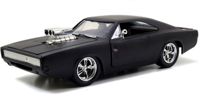 Jada Toys Fast and Furious Matte Black 1970 Dodge Charger (Street) Diecast Car
