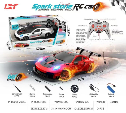 High Speed Remote Control Car Cool 1:18 Lighting Music Multi-functional Design Racing Rally Drift Rc Car Toy