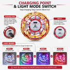Flying Spinner Globe USB Rechargeable  – Multi LED Light Modes with Easy Charging & One-Touch Mode Switch