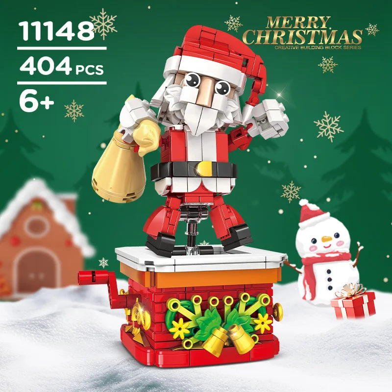 Swing Santa Claus Building Set - 404pcs Moving Christmas Decor with Joystick (11148)