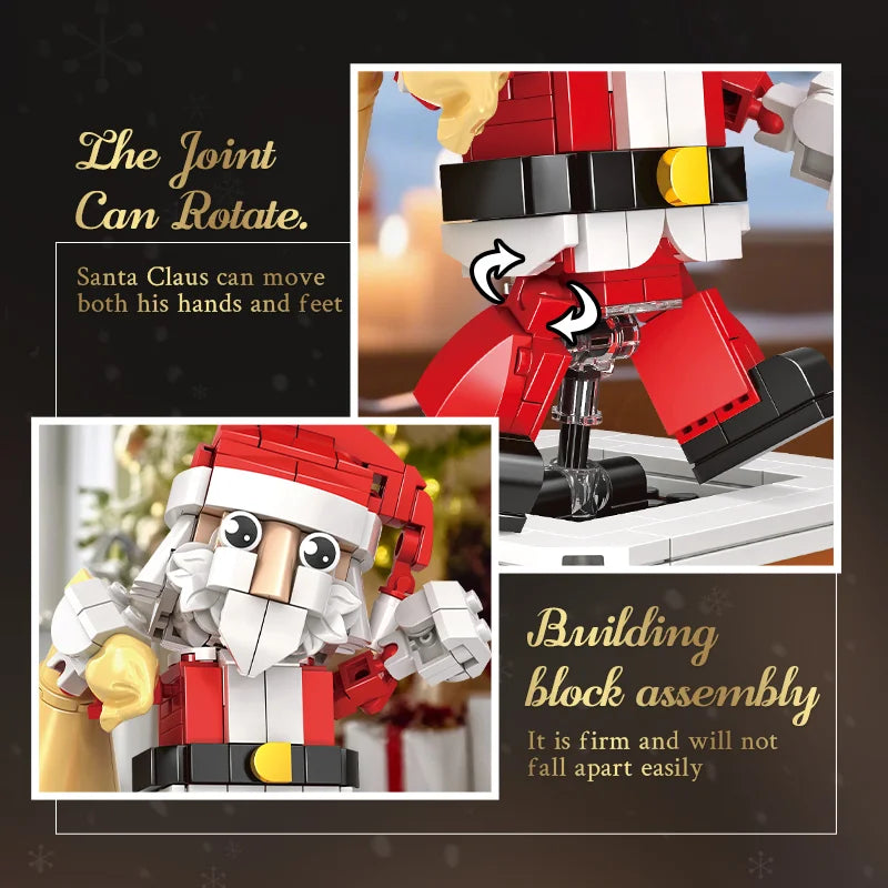 Swing Santa Claus Building Set - 404pcs Moving Christmas Decor with Joystick (11148)