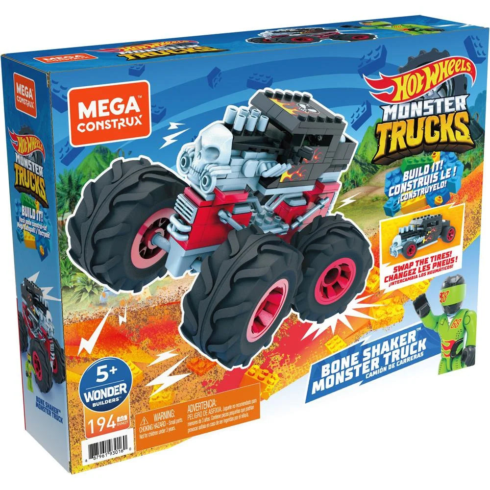 Mega Construx Hot Wheels Bone Shaker Buildable Monster Truck