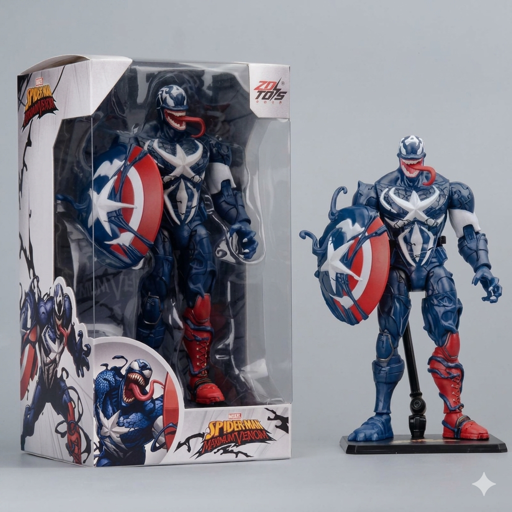 Marvel ven0m Captain America Action Figure Collection Toy Gift Box ZD TOYS