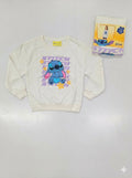 Disney Lilo & Stitch Kids' Cream Graphic Sweatshirt