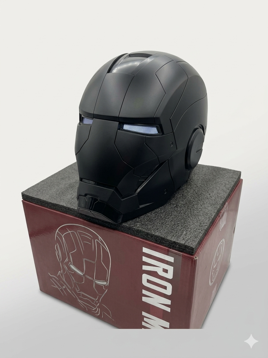 lron Man MK5 Helmet 1:1 With Voice Remote and Touch Controls Black Color