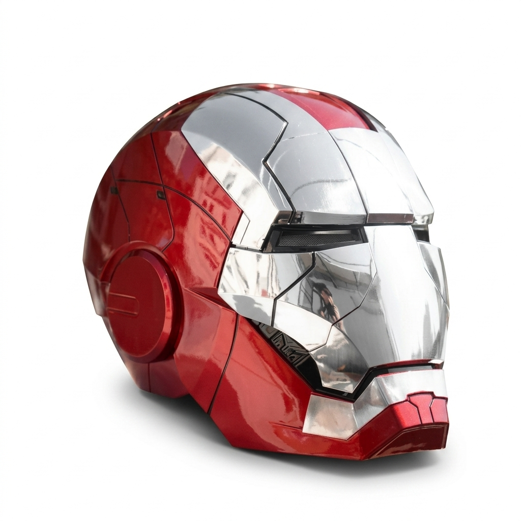 Iron Man Mark 5 Wearable Electronic Helmet 1:1 With Voice Remote and Touch Controls Red Color