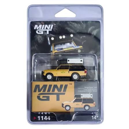 MINI GT Range Rover 1981 Camel Trophy Sumatra C. Swoboda & K. Mentel Winner #1144 Blister