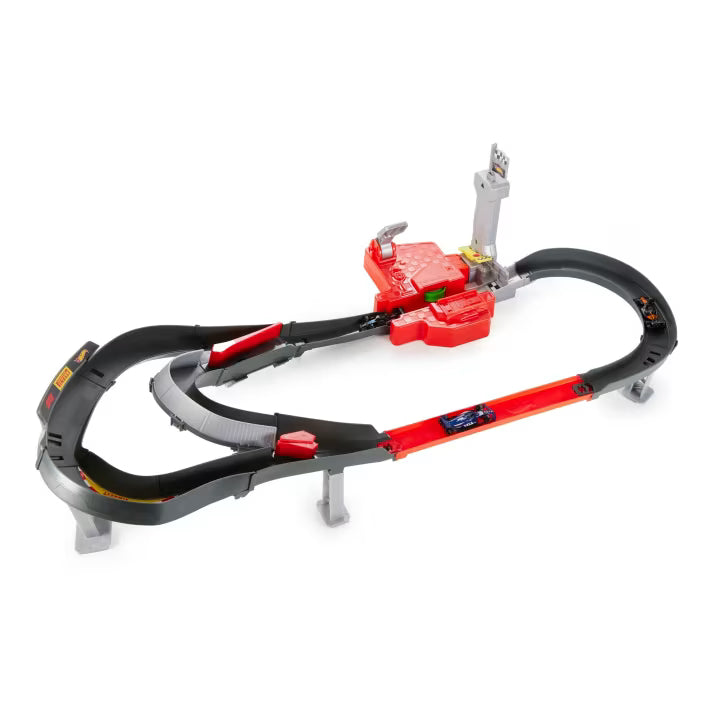 Cocoland Toyz Hot Wheels Formula 1 race circuit track set showing complete oval racing layout