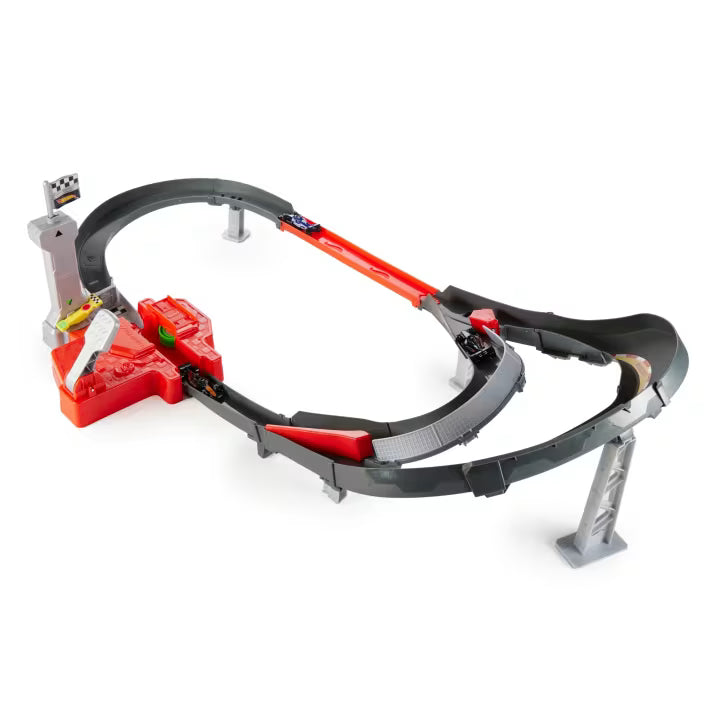 Cocoland Toyz Hot Wheels Formula 1 Sprint Race Circuit track with elevated racing section and launcher