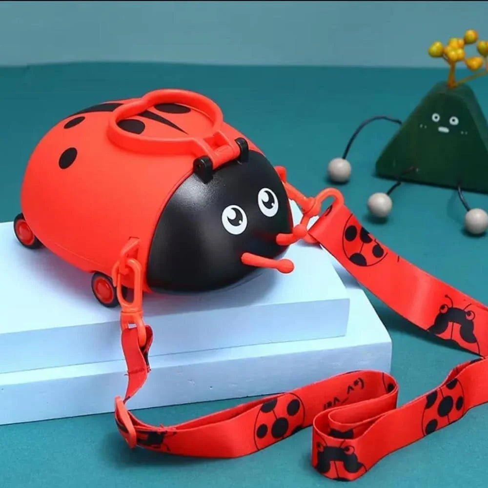Ladybug Shape Cute Kids Water Bottle with Sipper Lid