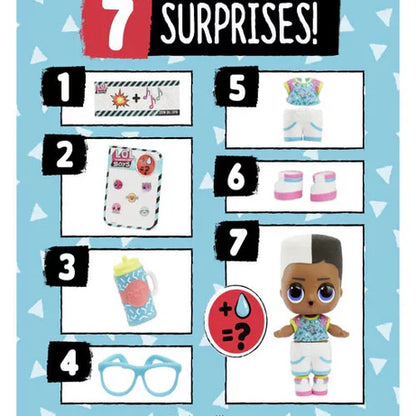 L.O.L. Surprise! Boys – Let’s Be Friends! Series 1 - 7 Surprises Including Outfit, Accessories & Water Reveal Collectible Brother Dolls of Fan Favorites Random Styles in Blind Pack